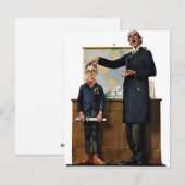 Schoolmeester - Norman Rockwell Feestdagenkaart (Voorkant / Achterkant)