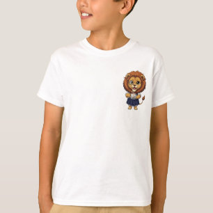 Schoolmeisje Leeuw Theekopje Kinderen T-shirt