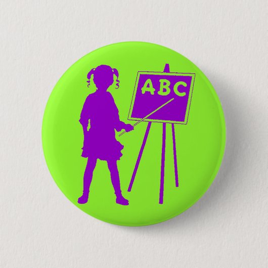  schoolmeisje ronde button 5,7 cm (Voorkant)