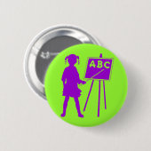  schoolmeisje ronde button 5,7 cm (Voorkant /achterkant)