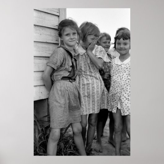 Schoolmeisjes in Grote Depressie, jaren '30 Poster (Voorkant)