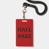 Schoolmeisjes kamer pasje badge (Achterkant met lanyard)