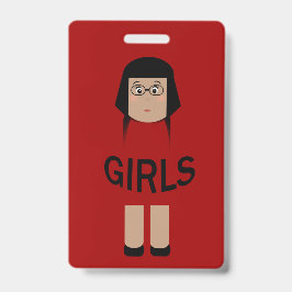 Schoolmeisjes kamer pasje badge