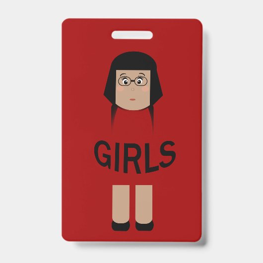 Schoolmeisjes kamer pasje badge (Voorzijde)