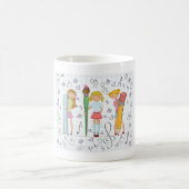 Schoolmeisjes met Oversized School Stationery Koffiemok (Center)