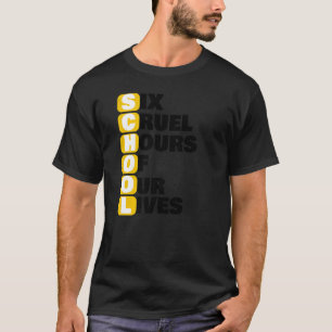 Schoolmeme zes wrede uren van ons leven Funnu acr T-shirt