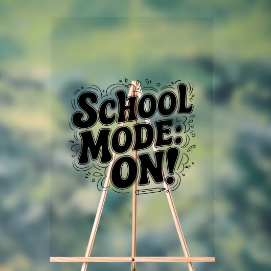 Schoolmodus: AAN! , geïnspireerd ontwerp Acryl Bord (Neutraal)