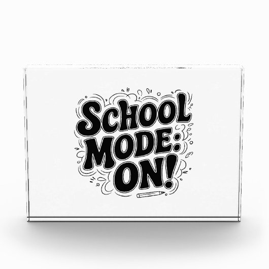 Schoolmodus: AAN! , geïnspireerd ontwerp Fotoblokken (Voorkant)