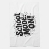 Schoolmodus: AAN! , geïnspireerd ontwerp Theedoek (Verticaal)