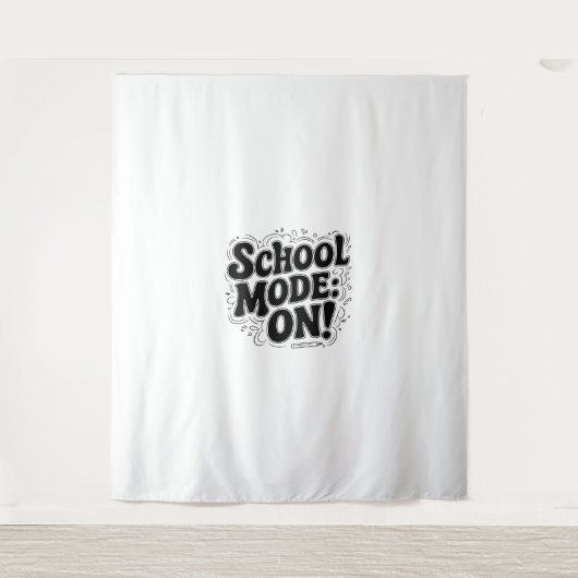 Schoolmodus: AAN! , geïnspireerd ontwerp Wandkleed (Voorkant)