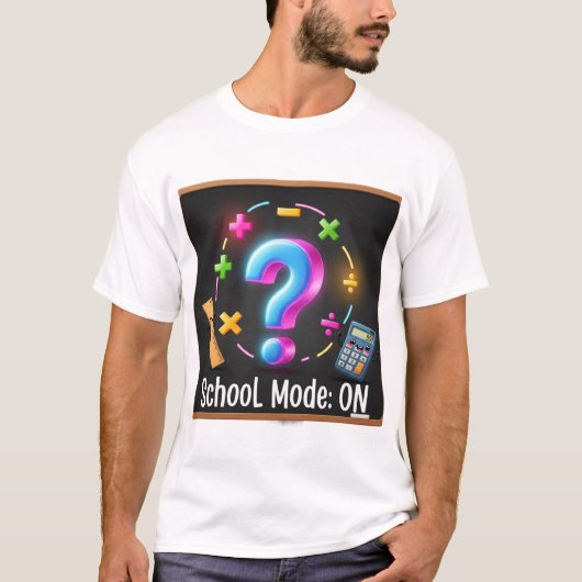 Schoolmodus geactiveerd – Leuke schoolbord Kindere T-shirt (Voorkant)