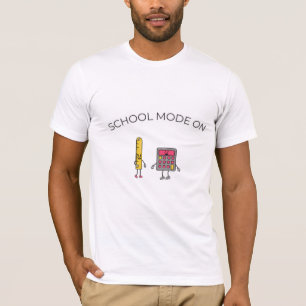 Schoolmodus op T-shirt