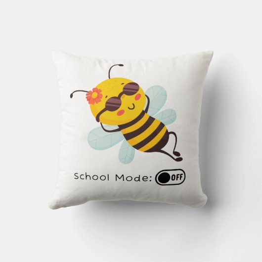 Schoolmodus: UIT - Chillin' Bee Kussen (Achterkant)