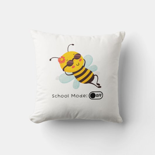 Schoolmodus: UIT - Chillin' Bee Kussen (Voorkant)