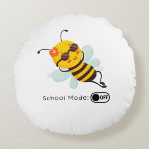 Schoolmodus: UIT - Chillin' Bee Rond Kussen