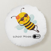 Schoolmodus: UIT - Chillin' Bee Rond Kussen (Achterkant)