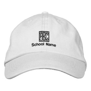 Schoolnaam, je Initialen - geborduurd Pet