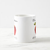 Schoolnaam Waterverf Rode Apple koffie Koffiemok (Center)