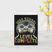 Schoolniveau Compleet Gamer School Afstudeercadeau Kaart (Gele Bloem)
