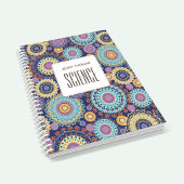 Schoolonderwerp gepersonaliseerd kleurrijk notitieboek