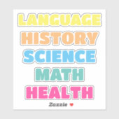 Schoolonderwerp Stickers, esthetisch Sticker (Vel)