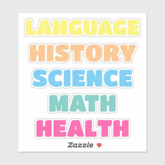 Schoolonderwerp Stickers, esthetisch Sticker (Vel)