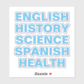 Schoolonderwerp Stickers, esthetisch Sticker (Vel)