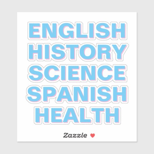 Schoolonderwerp Stickers, esthetisch Sticker (Vel)