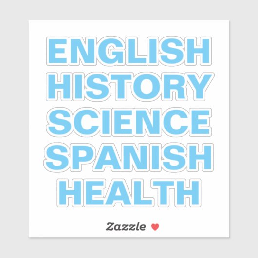 Schoolonderwerp Stickers, esthetisch Sticker (Vel)