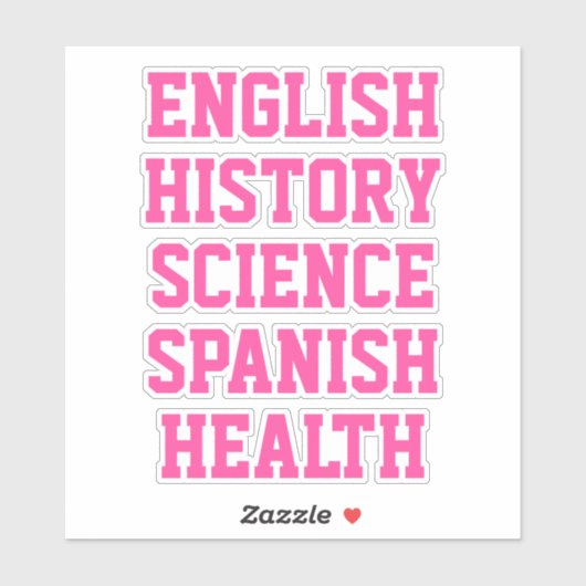 Schoolonderwerp Stickers, esthetisch Sticker (Vel)