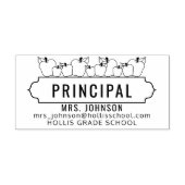 Schoolontwerp met appels rubberstempel (Afrduk)