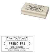 Schoolontwerp met appels rubberstempel (Gestempeld)