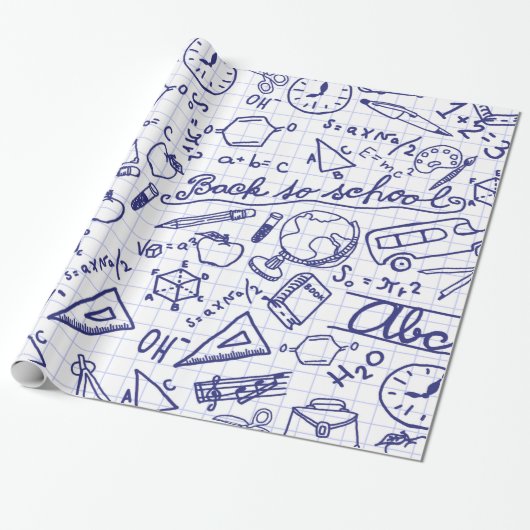 Schoolpatroon Cadeaupapier (Uitgerold)