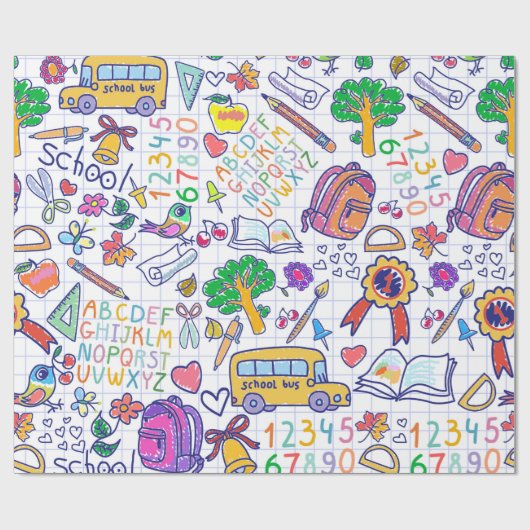 Schoolpatroon Cadeaupapier (Vlak)