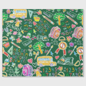 Schoolpatroon Cadeaupapier (Vlak)