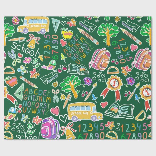 Schoolpatroon Cadeaupapier (Vlak)