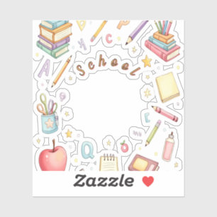 Schoolpictogrammen sticker set voor kinderen