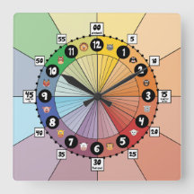Schoolplankklok voor kinderen (Square)