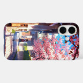Schoolplein in de lente - Nostalgische anime Case-Mate iPhone Case (Achterkant (horizontaal))
