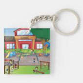 Schoolplein Sleutelhanger (Achterkant)