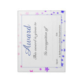 Schoolprestatie Award Peel-Off Sheets van een Notitieblok (Linkerzijde)