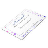 Schoolprestatie Award Peel-Off Sheets van een Notitieblok (Schuin)