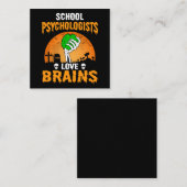 Schoolpsychologen houden van hersenen Halloween-ko Notitiekaartje (Voorkant / Achterkant)