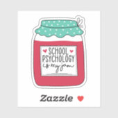 Schoolpsychologie is mijn jam, schoolpsycholoog sticker (Vel)