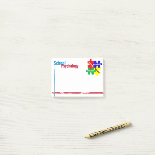 Schoolpsychologie Puzzle Post-it Notes (Op bureau)