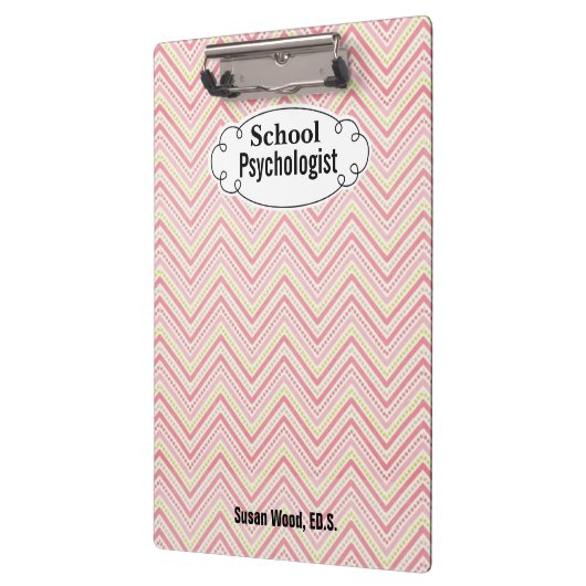 Schoolpsycholoog Aangepaste naam Chevron Klembord (Links)