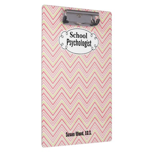 Schoolpsycholoog Aangepaste naam Chevron Klembord (Rechts)