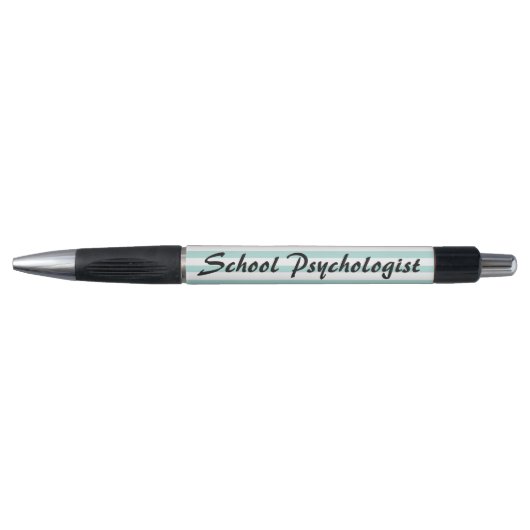 Schoolpsycholoog Aqua Stripe Pen (Voorkant)
