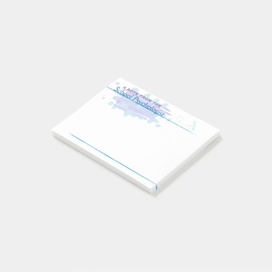 Schoolpsycholoog Blue Vibes Post-it Notes (Schuin)