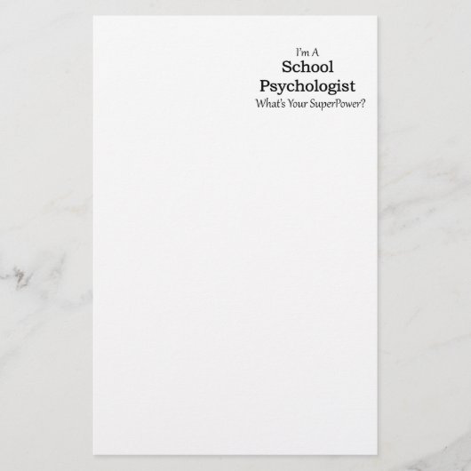 schoolpsycholoog briefpapier (Voorkant)